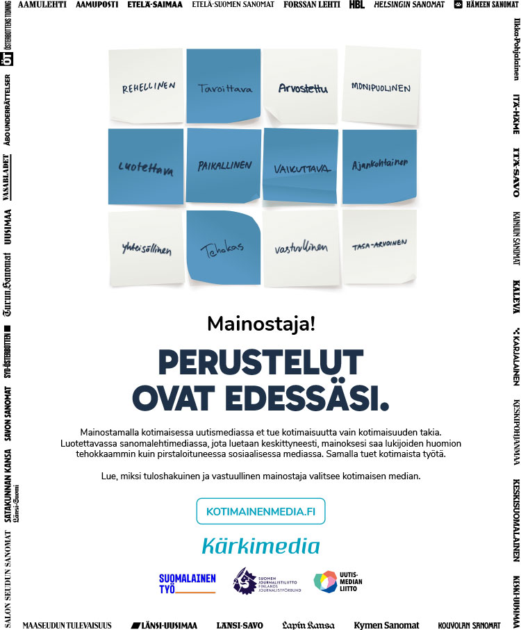 Mainos - Mainostaja! Perustelut ovat edessäsi.