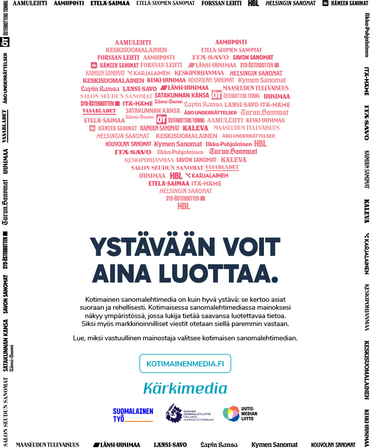 Mainos - Ystävään voit aina luottaa.